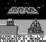 Cyraid title screen for GameBoy